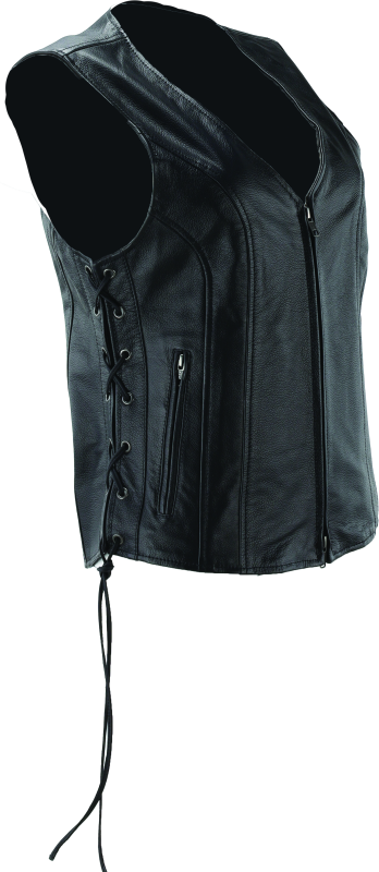 Kuryakyn Leather By River Road Sapphire Leather Vest Black Womens - Small thumbnail 4