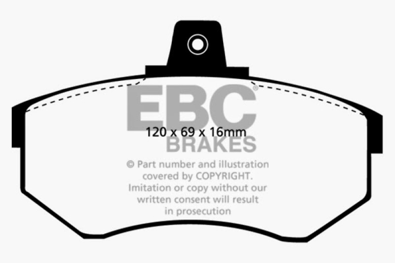 EBC 84-87 Audi 4000 1.8 Ultimax2 Front Brake Pads thumbnail 4
