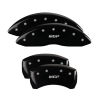MGP 4 Caliper Covers Engraved Front/Rear 18-19 Buick Regal Sportback Black Finish Silver Characters thumbnail 6