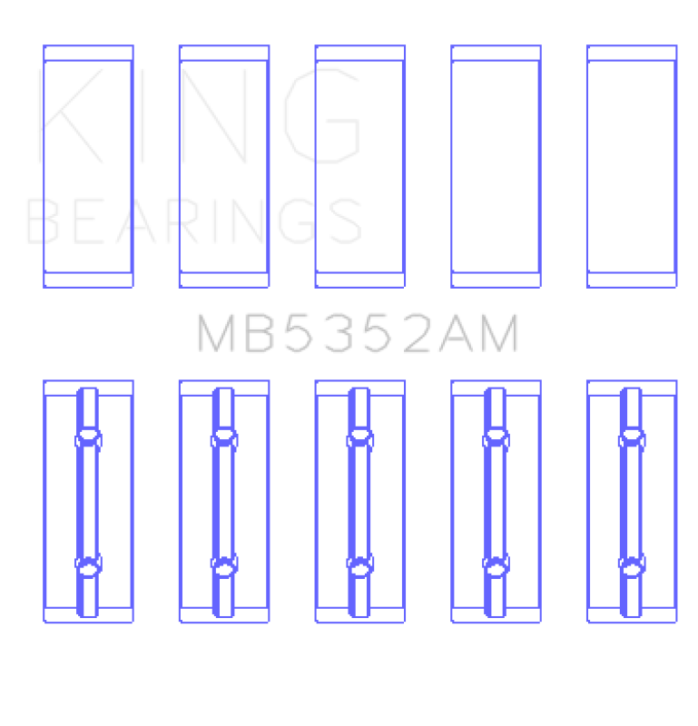 King Engine Bearings Renault K9K/K4M (Size +0.25mm) Main Bearing Set thumbnail 3