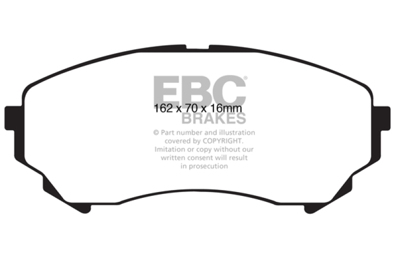 EBC 08-13 Cadillac CTS 3.6 (315mm Rear Rotors) Redstuff Front Brake Pads thumbnail 5