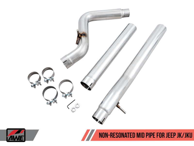 AWE Tuning 07-18 Jeep Wrangler JK/JKU 3.6L Non-Resonated Mid Pipe thumbnail 4