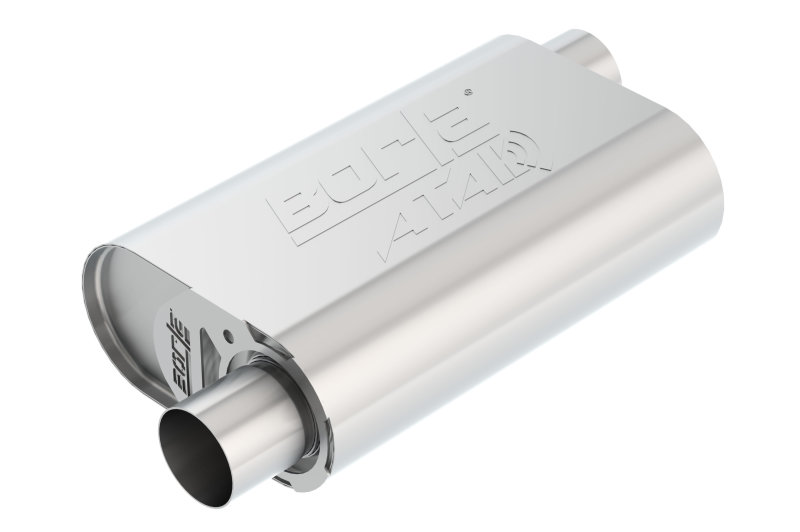 Borla CrateMuffler Small Block Chevrolet ATAK 2.5in Offset/Offset 14inx4.35inx9in Muffler thumbnail 9