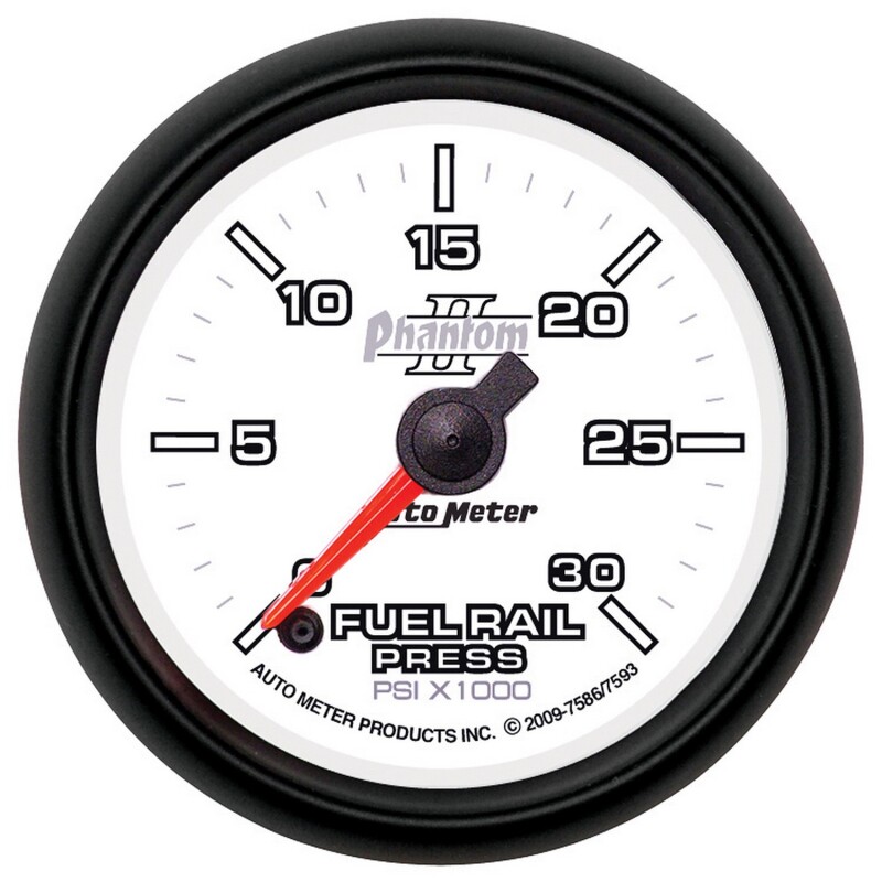 AutoMeter Gauge Rail Pressure (Ram 6.7L) 2-1/16in. 30Kpsi Digital Stpr Mtr Phantom II thumbnail 2