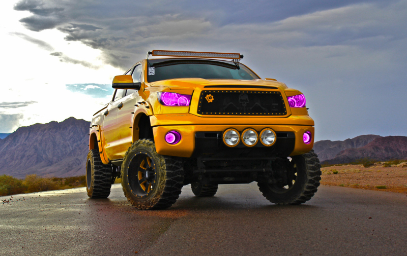 Oracle 07-11 Toyota Tundra Pre-Assembled Headlights - Black Housing - ColorSHIFT thumbnail 9