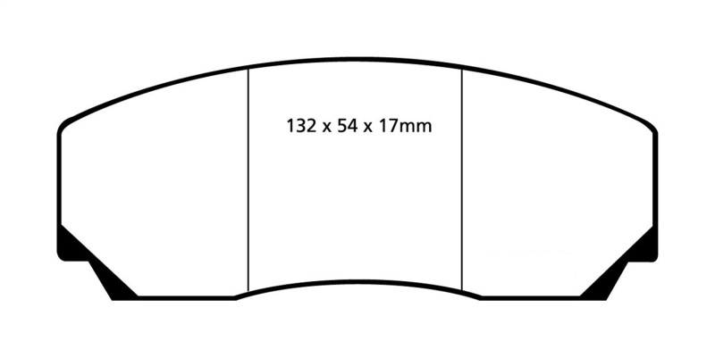 EBC 90-00 Aston Martin Vantage 5.3 (Twin Supercharged)(AP) Yellowstuff Front Brake Pads thumbnail 2