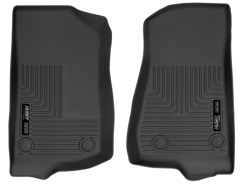 Husky Liners 19-24 Jeep Wrangler JL/JLU WeatherBeater Front Row Black Floor Liners thumbnail 3