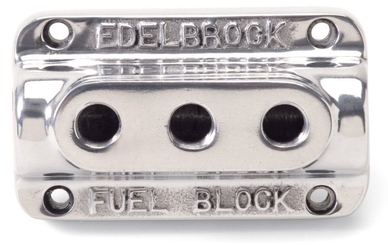 Edelbrock Fuel Block Triple Polished thumbnail 4