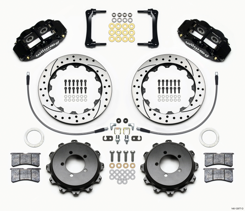 Wilwood Narrow Superlite 4R Rear Kit 12.88in Drilled 2008-2012 Subaru WRX w/Lines