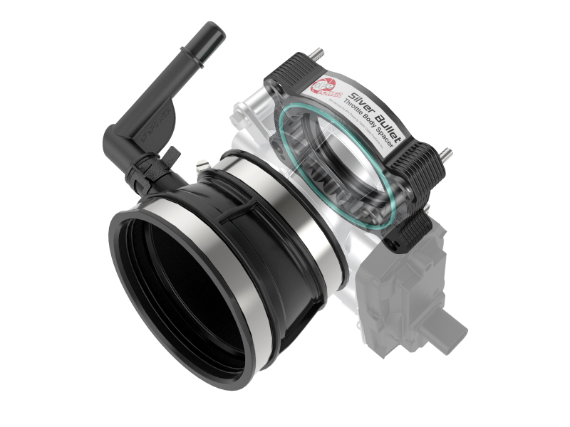 aFe 2020 Vette C8 Silver Bullet Aluminum Throttle Body Spacer / Works With Factory Intake Only - Blk thumbnail 3
