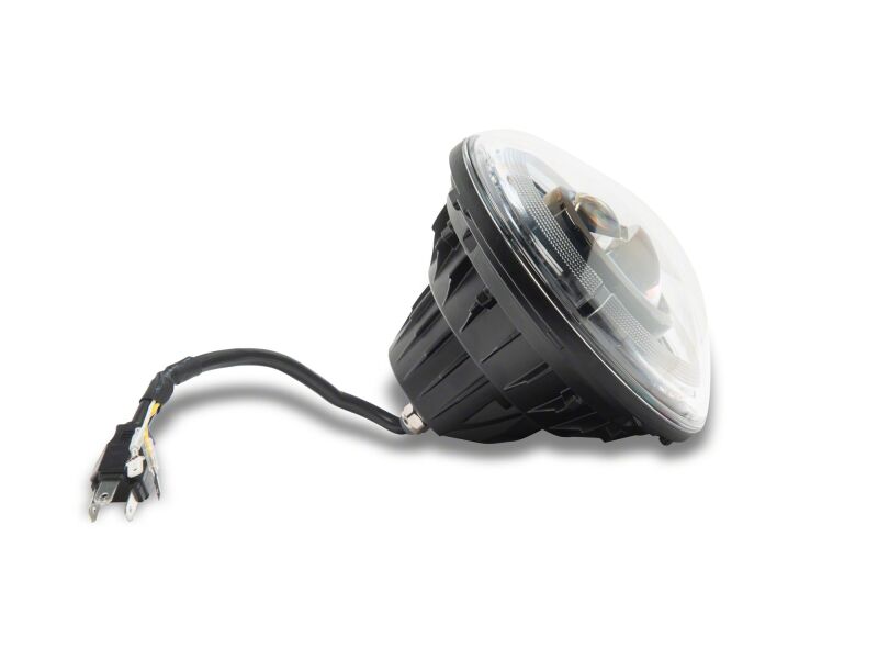 Raxiom 07-08 Jeep Wrangler JK Hi Output LED Headlights/Angel Eye DRL- Black Housing- Clear Lens thumbnail 5