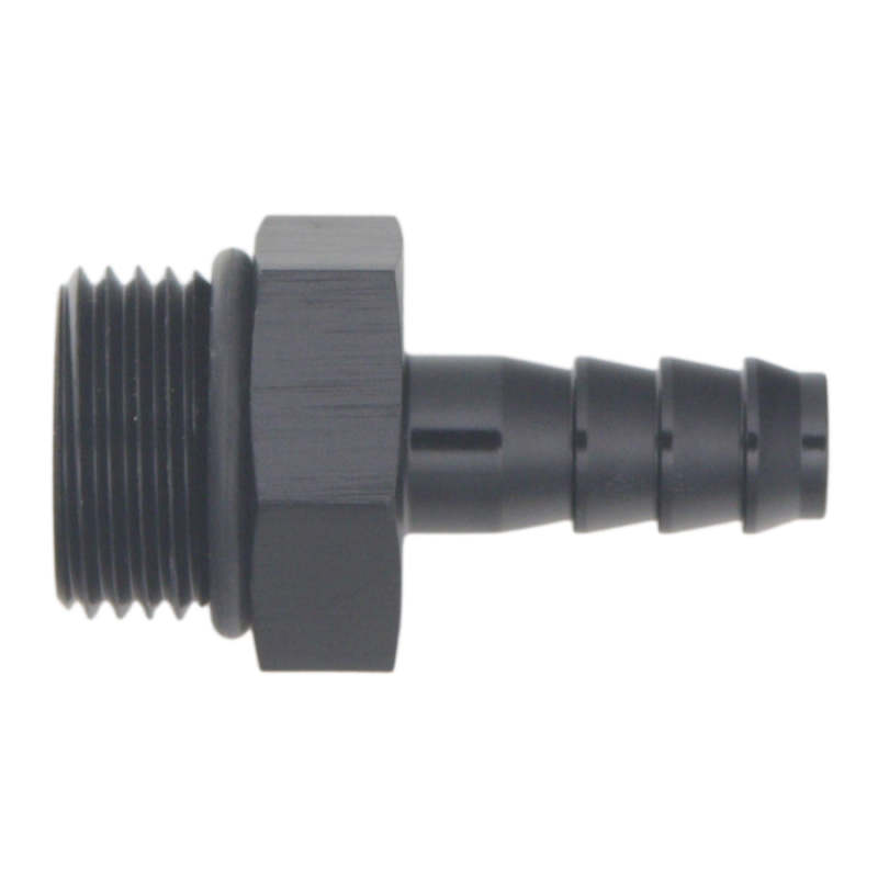 DeatschWerks 8AN ORB Male to 5/16in Male Triple Barb Fitting (Incl O-Ring) - Anodized Matte Black thumbnail 2