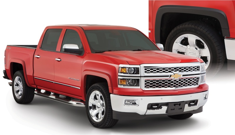 Bushwacker 15-18 Chevy Silverado 2500 HD Fleetside OE Style Flares 4pc 78.8/97.8in Bed - Black thumbnail 5