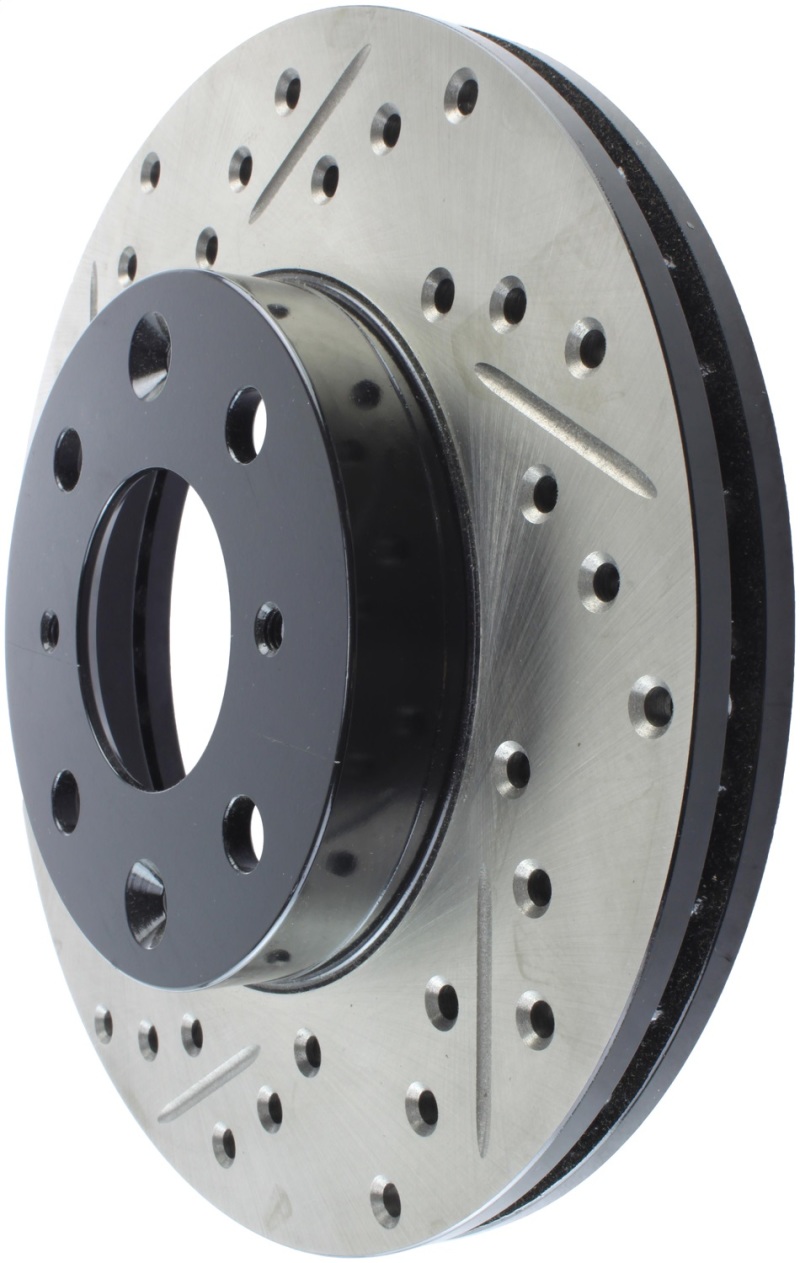 StopTech 96-00 Honda Civic DX/HX Coupe/90-00 Civic DX/LX Sedan Slotted & Drilled Right Front Rotor thumbnail 6