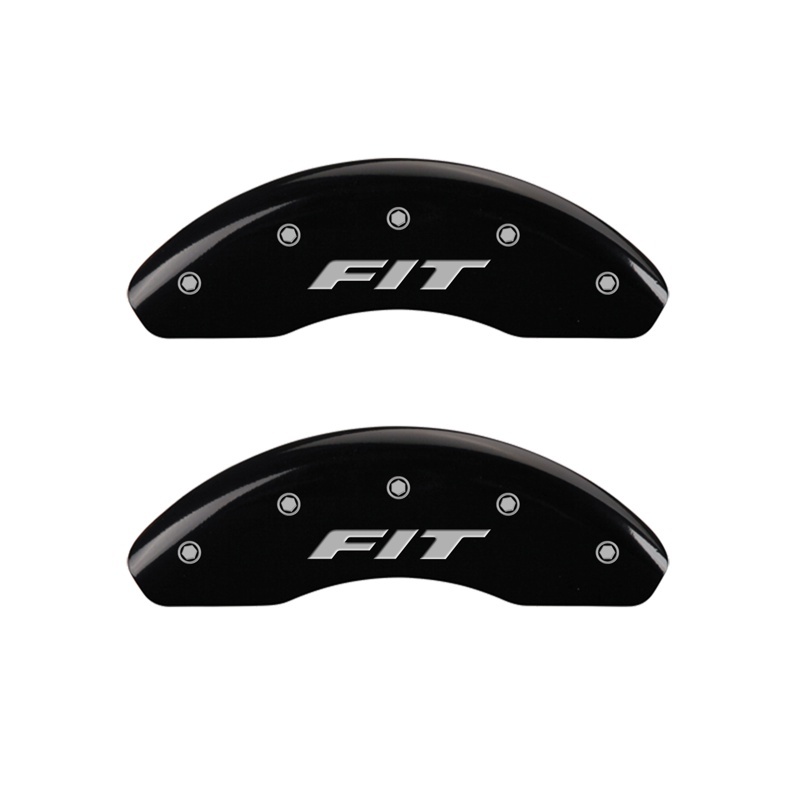MGP Front set 2 Caliper Covers Engraved Front FIT Black finish silver ch thumbnail 3
