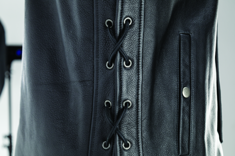 Kuryakyn Leather By River Road Old Skool Leather Vest Black - Large thumbnail 3