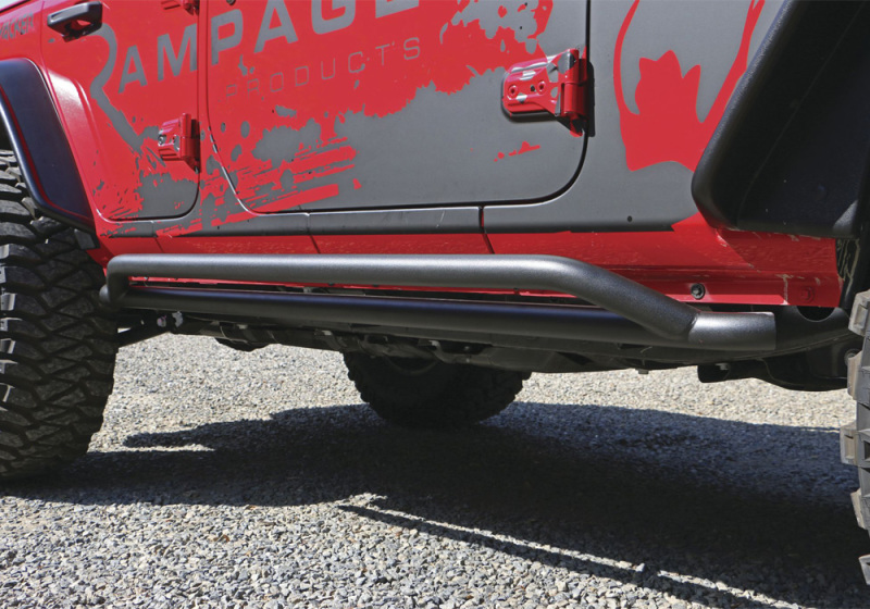 Rampage 2018-2019 Jeep Wrangler(JL) Unlimited Sport S 4-Door Rail Slide Step - Black thumbnail 2