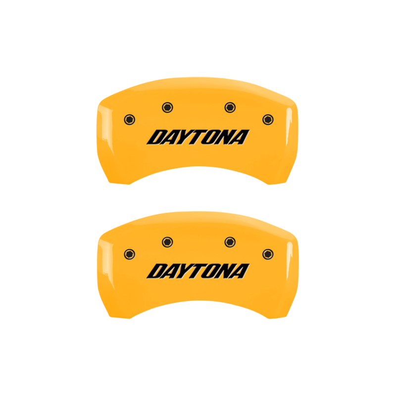 MGP 4 Caliper Covers Engraved Front & Rear Daytona Yellow Finish Black Char 2006 Dodge Charger thumbnail 9