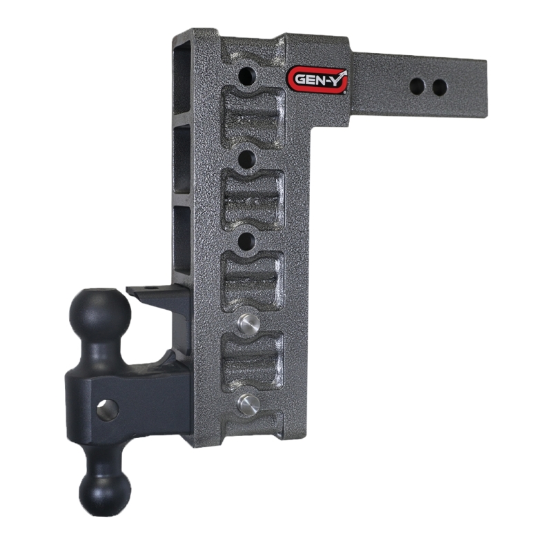 Gen-Y Mega Duty 2.5in Shank 12in Drop 3K TW 21K Hitch w/GH-061 Dual-Ball/GH-062 Pintle Lock
Drop Hitch