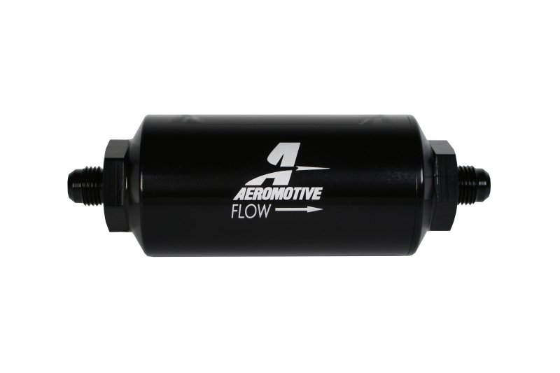 Aeromotive In-Line Filter - AN-06 238 Stainless Mesh Element - Anodized Black