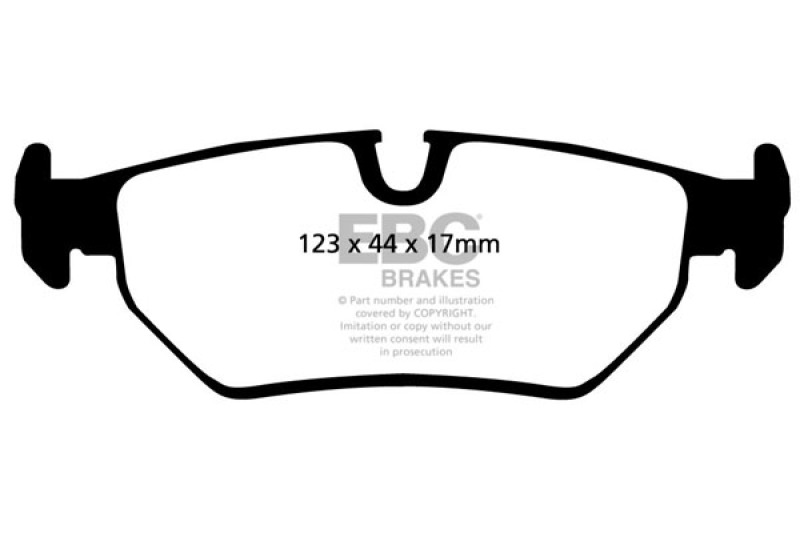 EBC 93-97 Aston Martin DB7 3.2 Supercharged Greenstuff Rear Brake Pads thumbnail 3