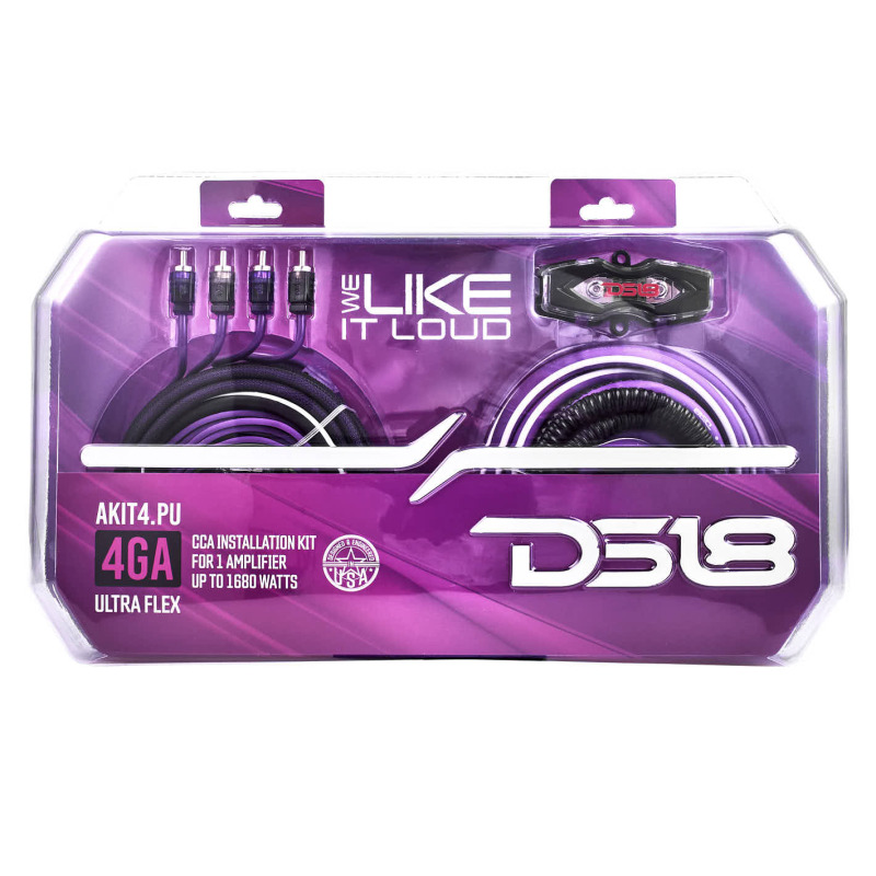 DS18 4-GA Amplifier Install Kit Advance- Purple thumbnail 3