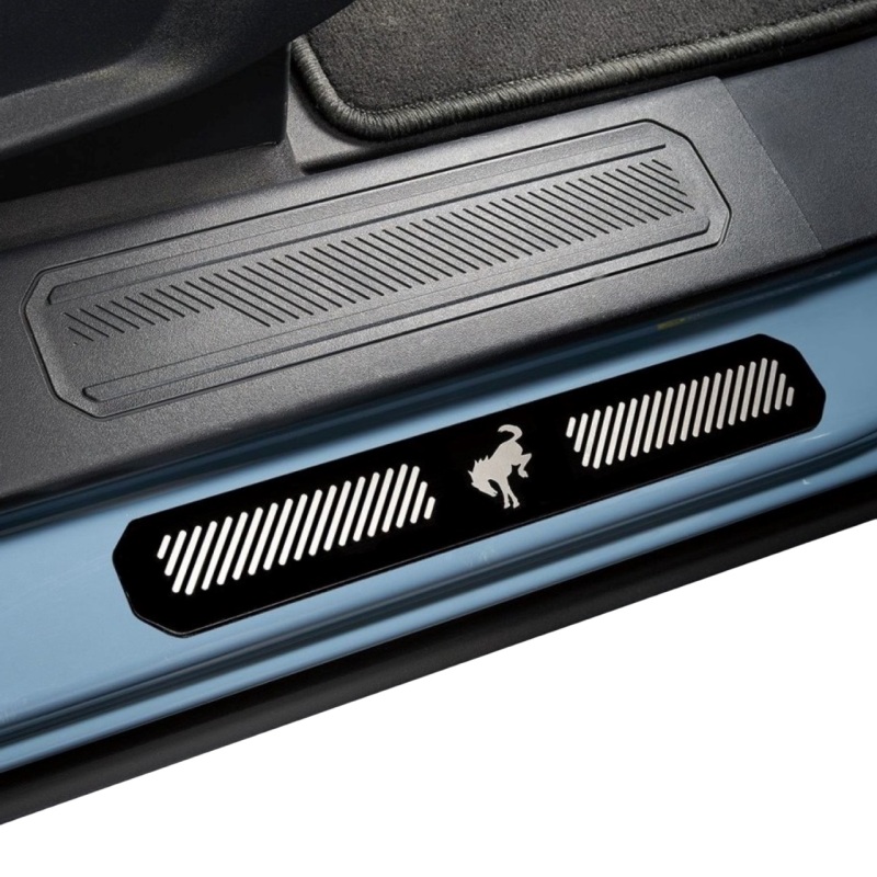 Putco 21-23 Ford Bronco w/Bronco Etching (4pcs) Black Platinum Door Sills