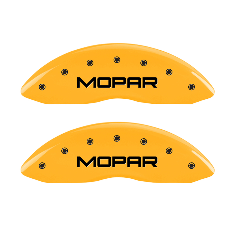 MGP 4 Caliper Covers Engraved Front & Rear Mopar Yellow Finish Black Char 2005 Chrysler Crossfire thumbnail 5