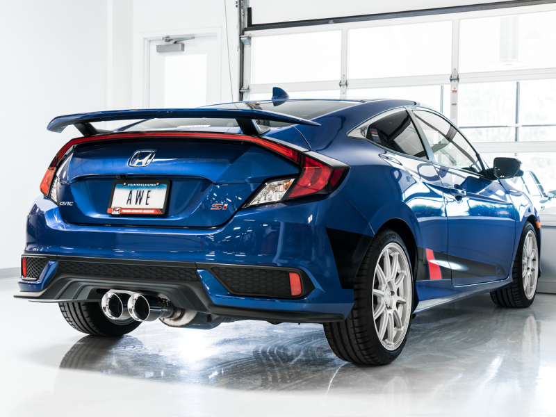 AWE Tuning 17+ Honda Civic SI 1.5L / Type R 2.0L Turbo Triple-to-Dual Tip Conversion Kit thumbnail 7