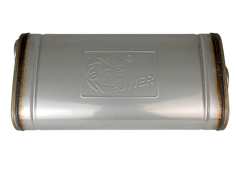 aFe MACH Force XP 304 Stainless Steel Muffler 2.5in Center/Offset 18in L x 9in W x 4in H thumbnail 8