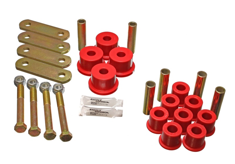 Energy Suspension 64-73 Ford Mustang Red Heavy Duty Shackle Set thumbnail 3