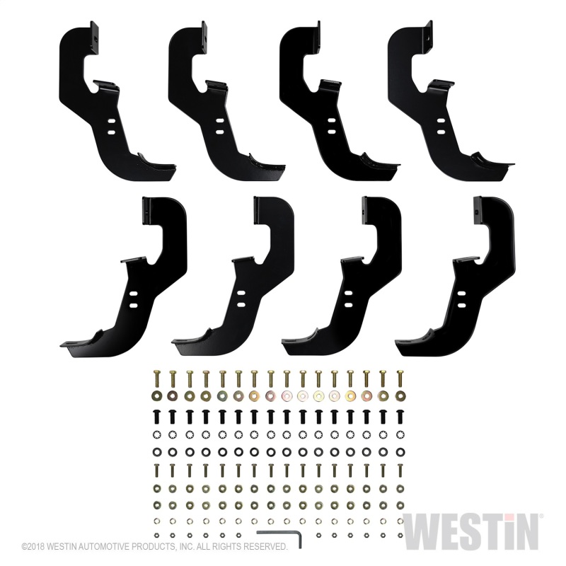 Westin 2019 Chevrolet Silverado Crew Cab w/ 6.5ft Bed PRO TRAXX 5 W2W Oval Nerf Step Bars - Black thumbnail 8