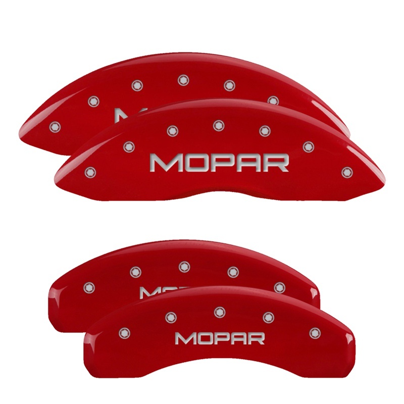 MGP 4 Caliper Covers Engraved Front & Rear MGP Red finish silver ch thumbnail 6