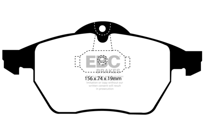 EBC 99-02 Saab 9-3 Convertible Redstuff Front Brake Pads thumbnail 4