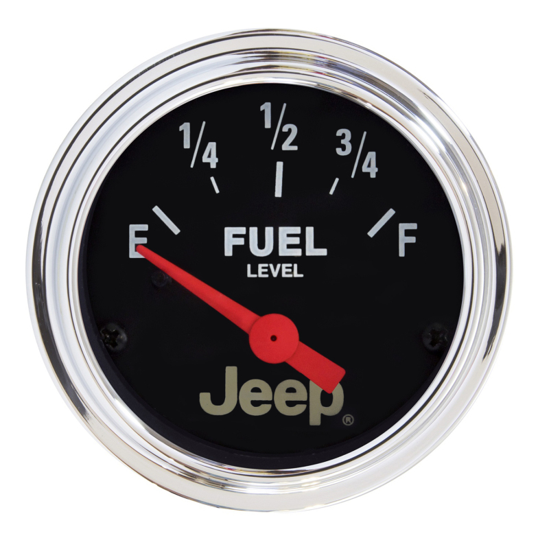Autometer Jeep 52mm 0 OHMS Empty/90 OHMS Full Short Sweep Electronic Fuel Level Gauge thumbnail 4