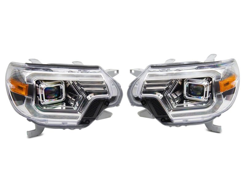 Raxiom 12-15 Toyota Tacoma Axial Series Switchback Projector Headlights- Chrome- Clear Lens thumbnail 6