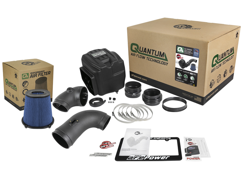aFe Quantum Pro 5R Cold Air Intake System 08-10 GM/Chevy Duramax V8-6.6L LMM - Oiled thumbnail 5