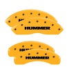 MGP 4 Caliper Covers Engraved Front & Rear Hummer Yellow Finish Black Char 2010 Hummer H3T thumbnail 8