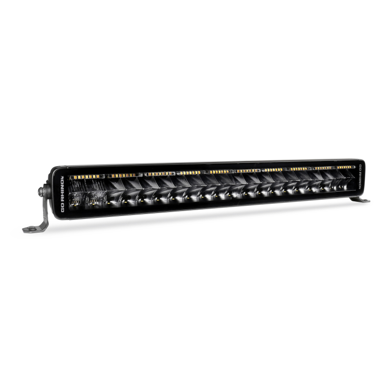 Go Rhino Xplor Blackout Combo Series Dbl Row LED Light Bar w/Amber (Side/Track Mount) 21.5in. - Blk thumbnail 8