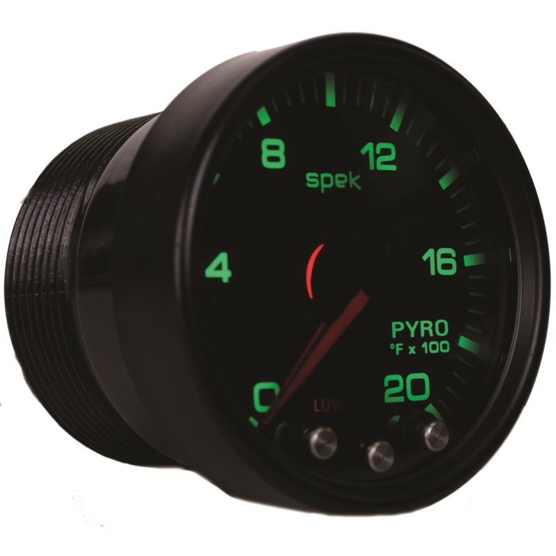 Autometer Spek-Pro Gauge Pyro. (Egt) 2 1/16in 2000f Stepper Motor W/Peak & Warn Blk/Smoke/Blk thumbnail 9