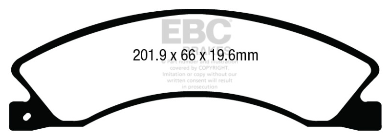 EBC 12+ Nissan NV 1500 Ultimax2 Rear Brake Pads thumbnail 5