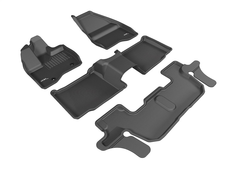 3D MAXpider 11-14 Ford Explorer w/ 2nd Row Center Console Kagu Black Full Set thumbnail 2
