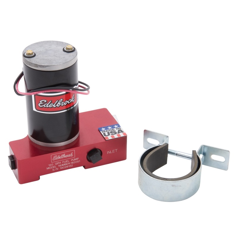 Edelbrock Fuel Pump Electric Quiet-Flo Carbureted 120GPH 3/8In In 3/8In Out 120 GPH Red thumbnail 6