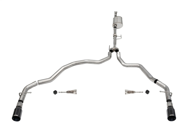 Corsa 2021-2025 Ford F-150 SuperCab/6.5ft Bed 3.5L V6 Sport Cat-Back Dual Rear Exit-Black PVD
