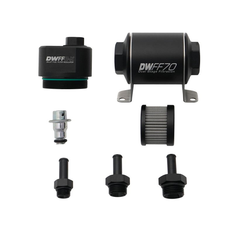 70mm Billet Fuel Filter Regulator 10 Micron with 3/8in Fittings