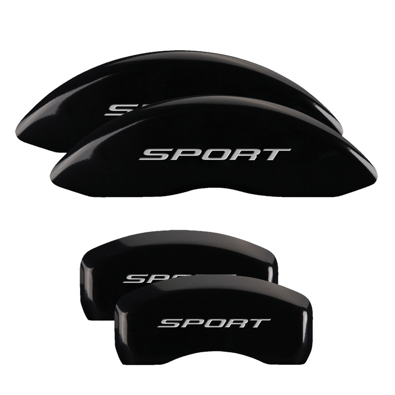 MGP 4 Caliper Covers Engraved Front & Rear Oval logo/Ford Black finish silver ch thumbnail 6