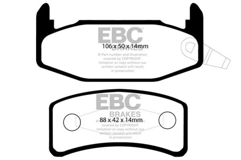 EBC 88-90 Buick Regal 2.8 Greenstuff Rear Brake Pads thumbnail 2