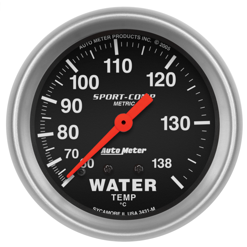 Autometer 2-5/8in 60-140 Degree C Mechanical Water Temperature Sport-Comp Gauge thumbnail 4