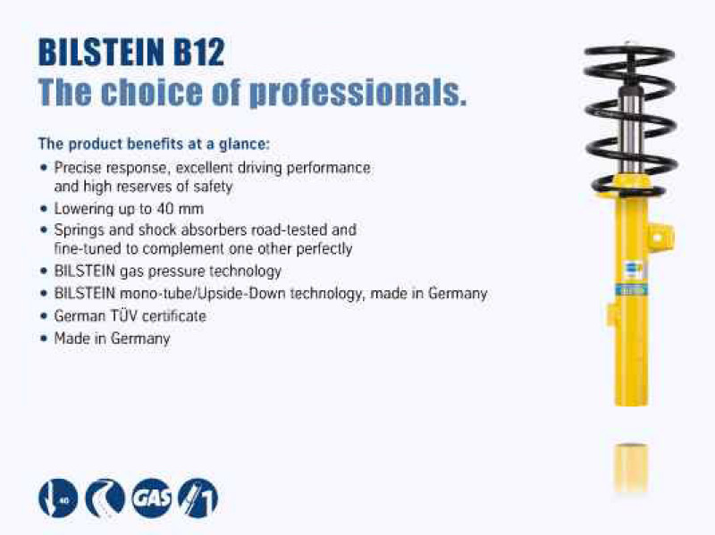 Bilstein B12 1999 Audi A4 Avant Front and Rear Suspension Kit thumbnail 5