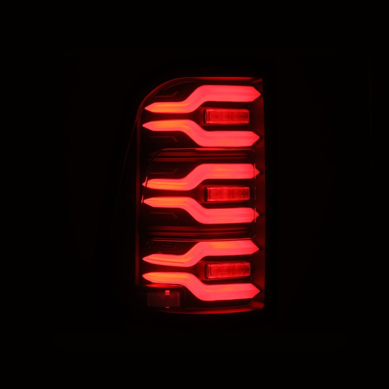 AlphaRex 19-21 Dodge Ram 1500 Luxx-Series LED Tail Lights Black w/Activ Light/Seq Signal thumbnail 8
